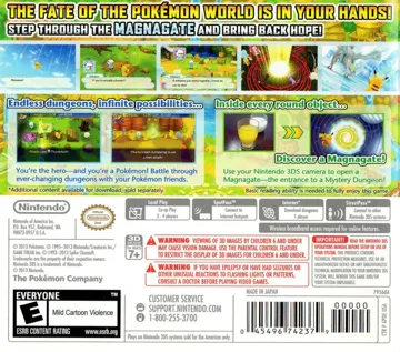 Pokemon Mystery Dungeon - Gates to Infinity (U) box cover back